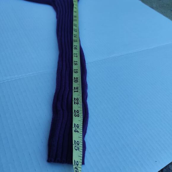 Designer Merino Wool Cashmere Sculpted Front-Drape Wrap Top - Picture 14 of 16